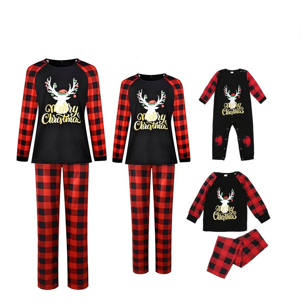 Merry Reindeer Family Matching Pajama Set - Amzemart
