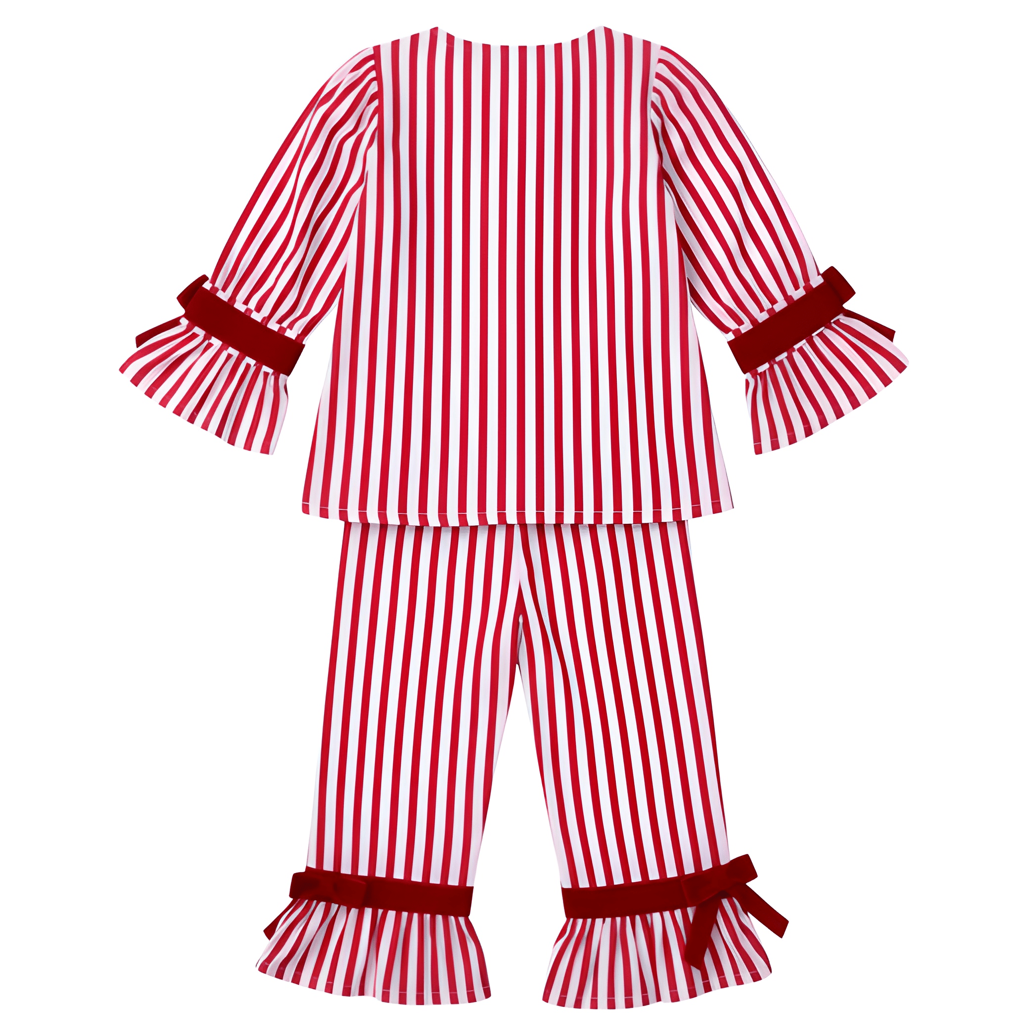 Kids Striped Christmas Pajama Set Cotton 2 Piece Outfit