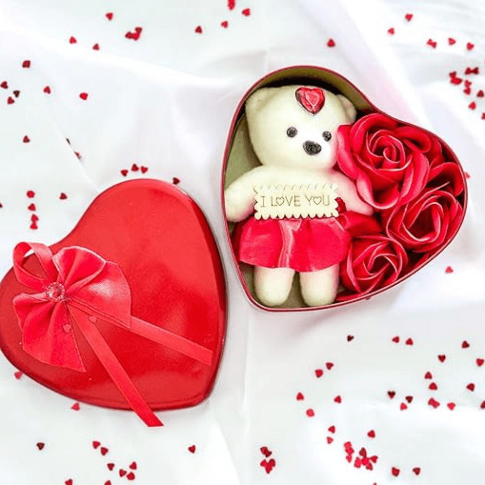 Artificial Rose Teddy Bear – A Thoughtful Gift For Any Occasion-Flower Teddy Bear