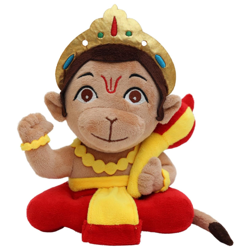 Mantra Chanting Hanuman Plush Toy-Flower Teddy Bear