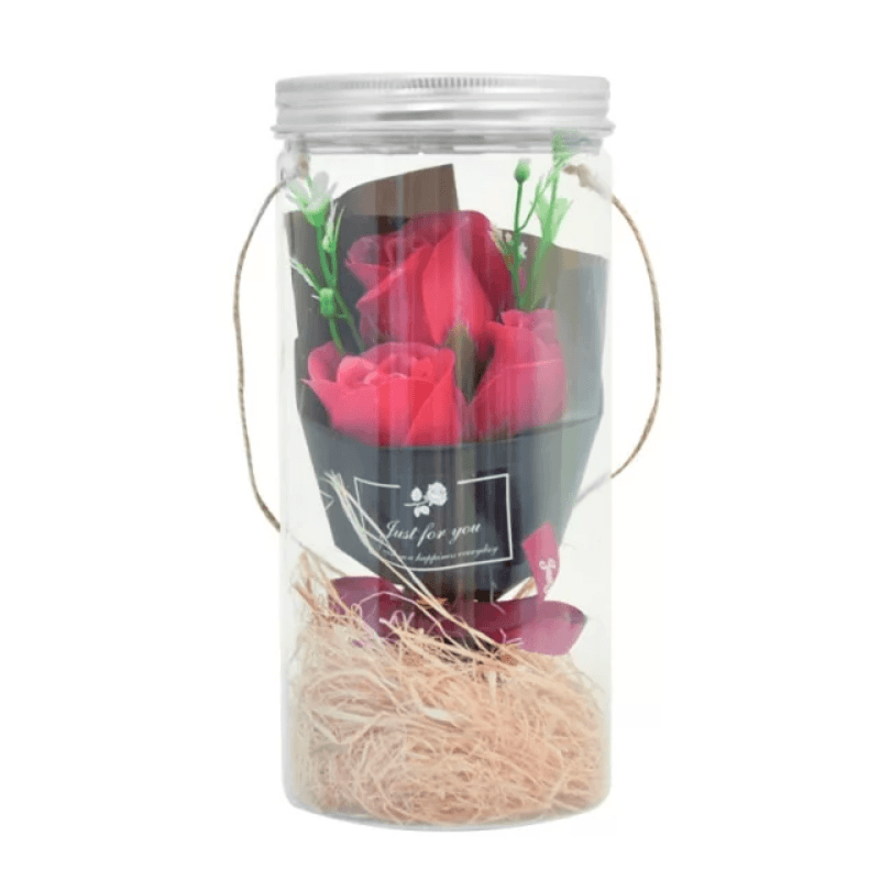 LED Rose Flower Container-Flower Teddy Bear