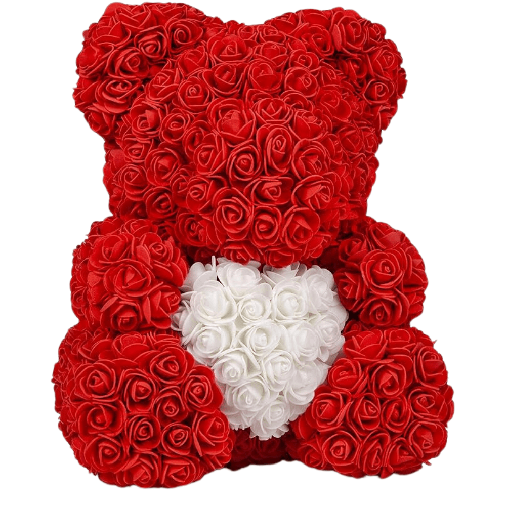 Rose Bear Gift - 16 Inches Handmade Box And LED Lights-Flower Teddy Bear
