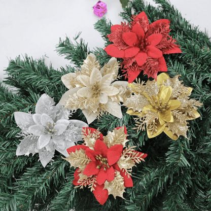Artificial Flower Ornament – Add Sparkle to Your Holiday Decor-Flower Teddy Bear