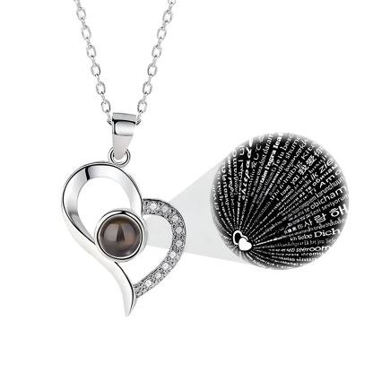 100 Languages ​​I Love You Projection Necklace