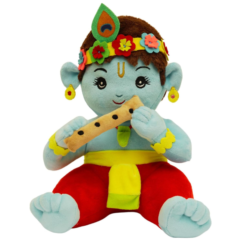 Musical Baby Krishna Plush Toy – Soft And Mantra Chanting