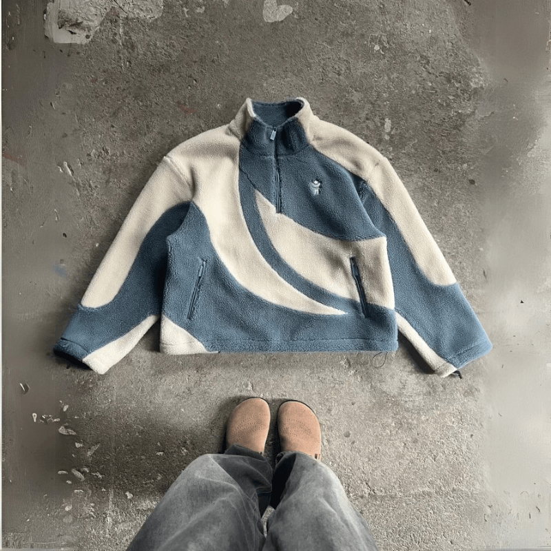 Sherpa Jacket With Hoodie-Flower Teddy Bear