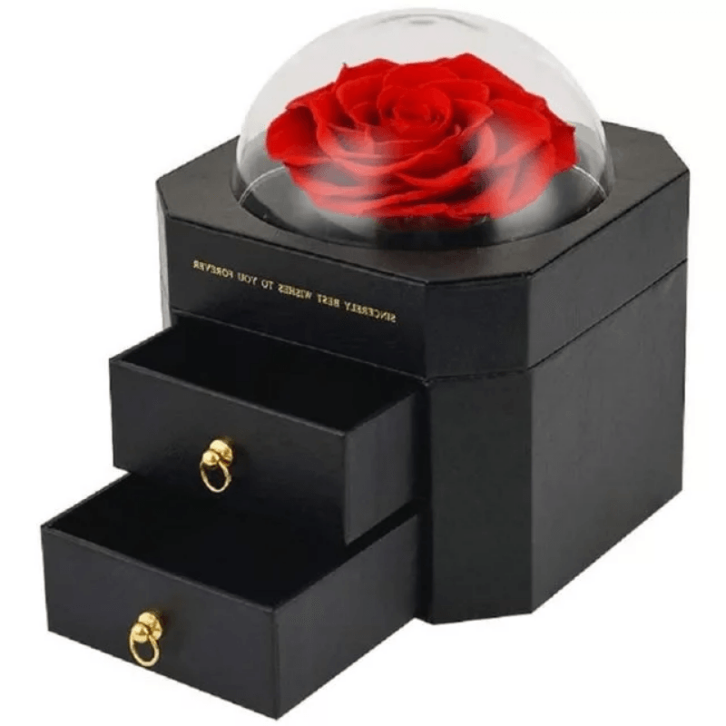 Single Rose Storage Box-Flower Teddy Bear