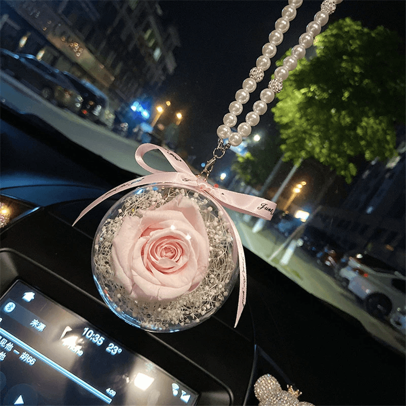 Eternal Rose Car Pendant: A Stunning Decorative Accent For Any Space-Flower Teddy Bear