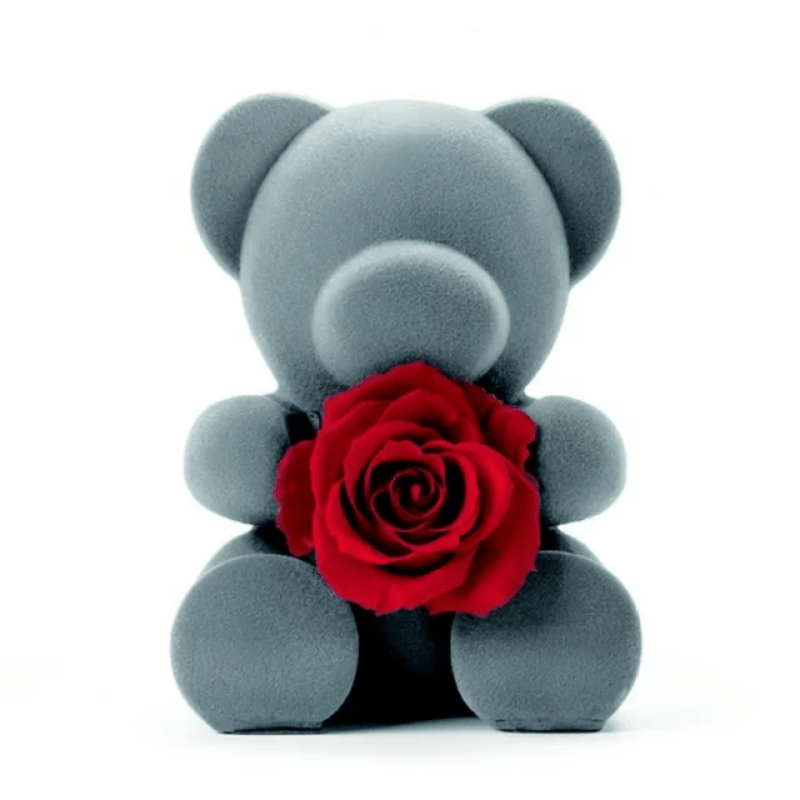 Mini Teddy Bear With Rose-Flower Teddy Bear