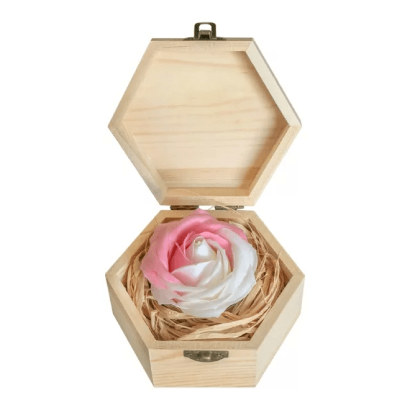 Wood Eternal Rose Box – A Timeless Symbol of Love and Elegance-Flower Teddy Bear