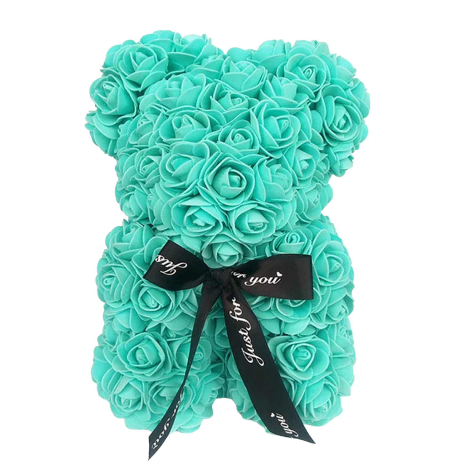 Rose Teddy Bear With Flowers For Valentines-Flower Teddy Bear