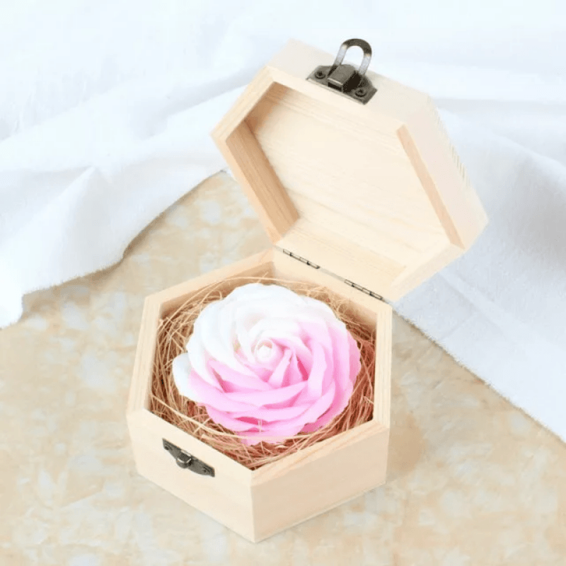 Wood Eternal Rose Box – A Timeless Symbol of Love and Elegance-Flower Teddy Bear