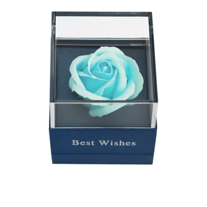Soap Rose Acrylic Box-Flower Teddy Bear
