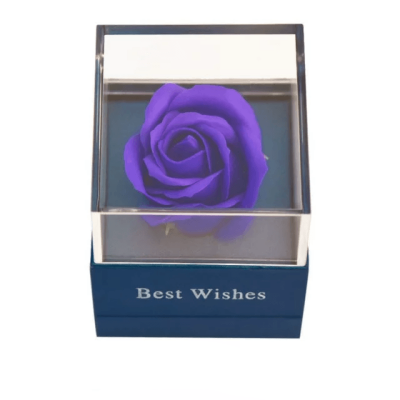 Soap Rose Acrylic Box-Flower Teddy Bear
