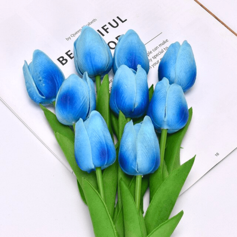 Artificial Tulip Bouquet Decor – Timeless Tulip Elegance-Flower Teddy Bear