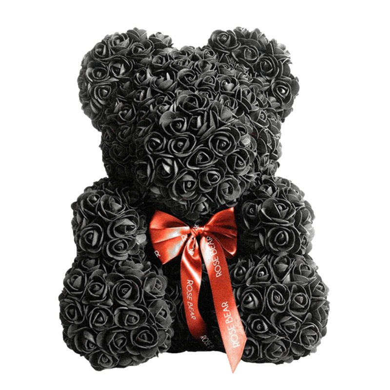 DIY Black Rose Bear – Create Your Own Thoughtful Gift-Flower Teddy Bear