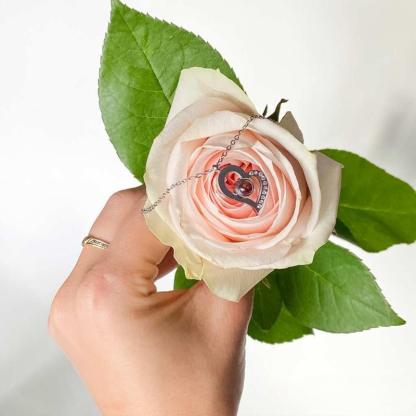 16 Roses Jewelry Box – Romantic Pendant Necklace Gift - Flower Teddy Bear