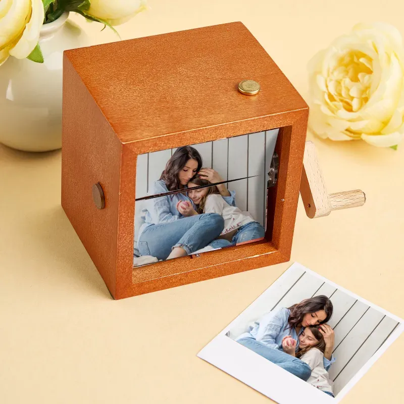 Custom Photo Flipbook Frame With Turning Handle For Gifts