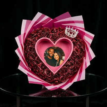 Personalized Everlasting Glitter Rose Bouquet For Gift