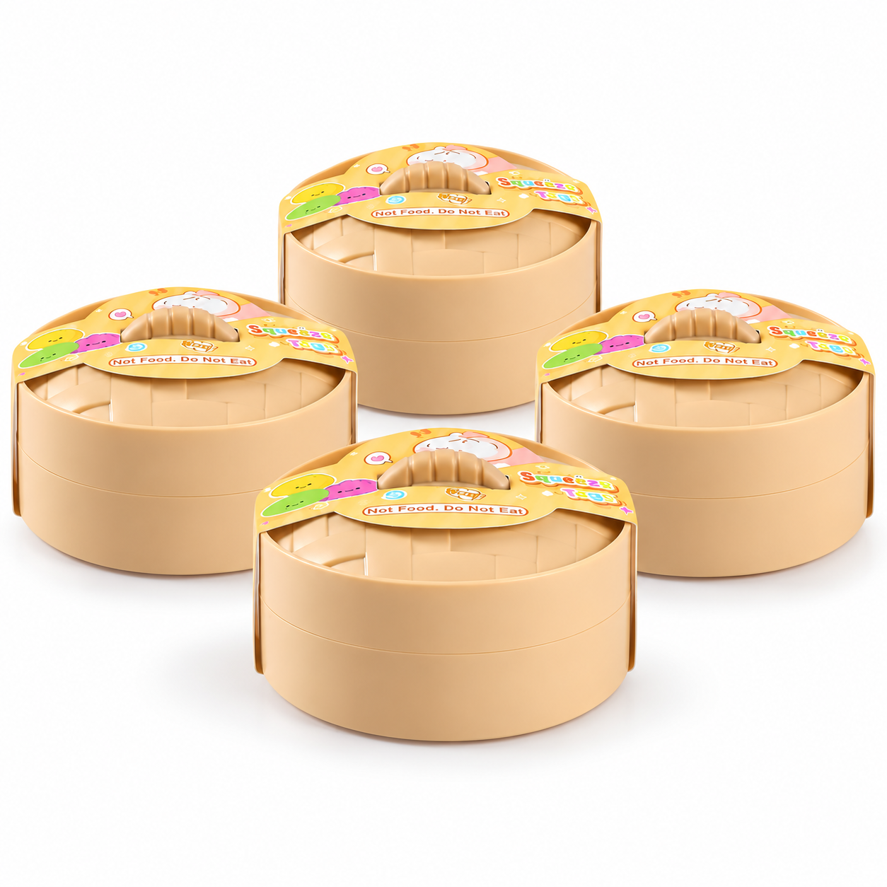 4 Pack Squishy Dumpling Fidget Toy Set For Birthday
