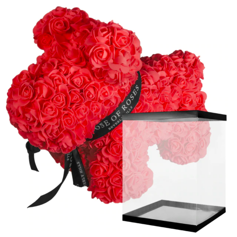 Rose Puppy With Box-Flower Teddy Bear