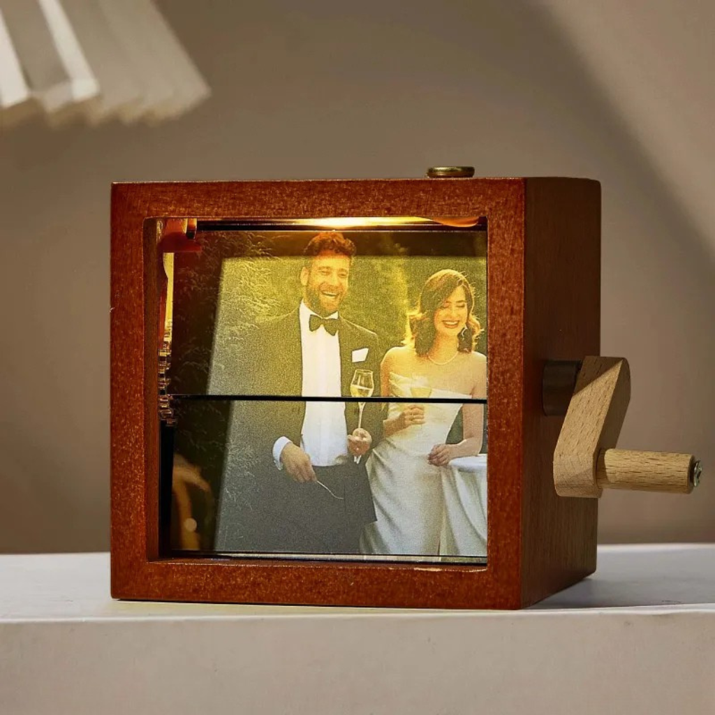 Custom Photo Flipbook Frame With Turning Handle For Gifts