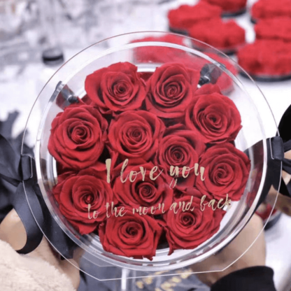 Forever Rose Box - Elegant Preserved Roses for Any Occasion-Flower Teddy Bear