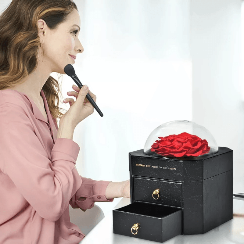 Single Rose Storage Box-Flower Teddy Bear