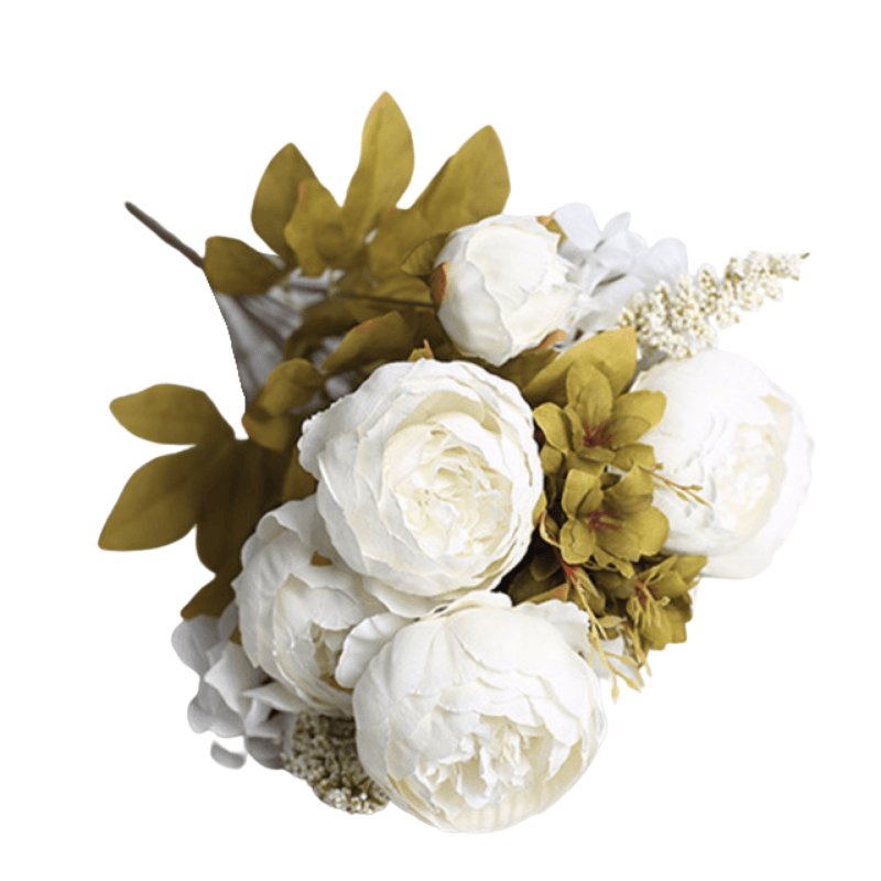 6 Head Artificial Rose Bouquet – Classic Beauty with a Realistic Look-Flower Teddy Bear