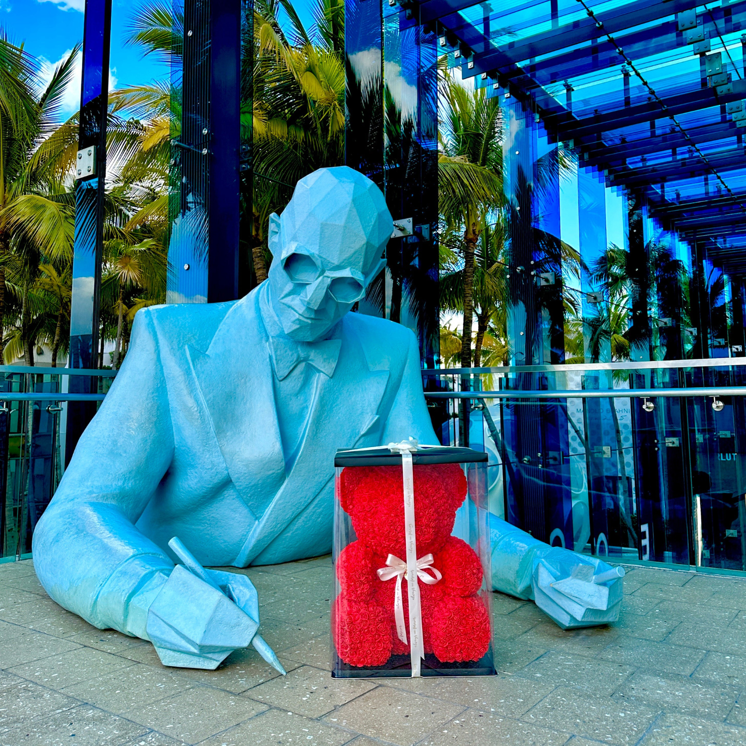 Decorative Rose Teddy Bear-Flower Teddy Bear