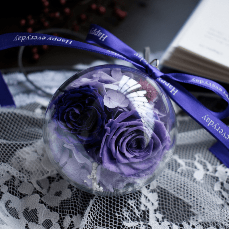 Eternal Rose Pendant-Flower Teddy Bear