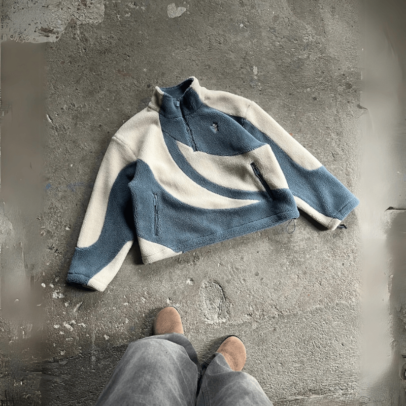 Sherpa Jacket With Hoodie-Flower Teddy Bear