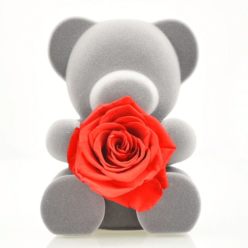 Mini Teddy Bear With Rose-Flower Teddy Bear
