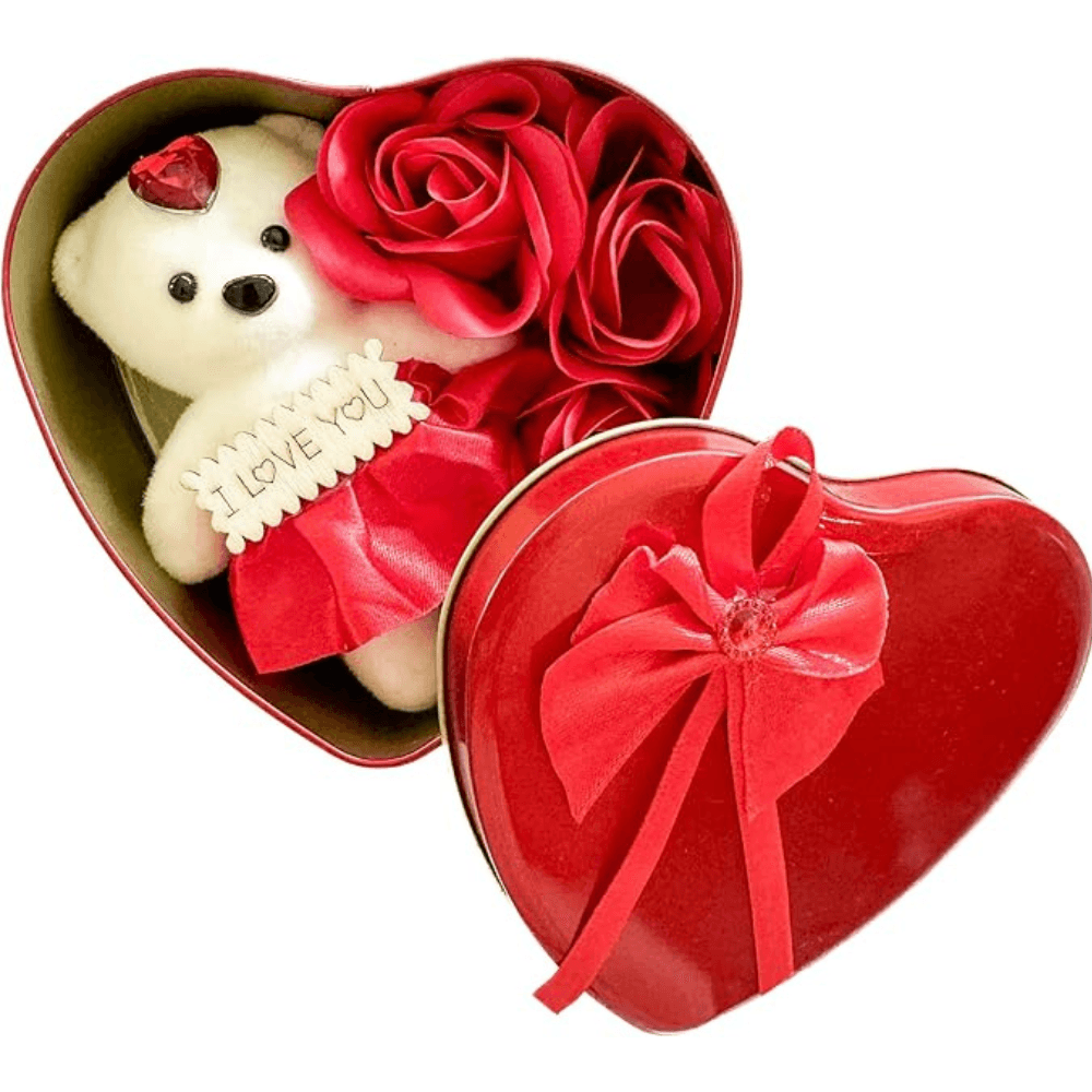 Artificial Rose Teddy Bear – A Thoughtful Gift For Any Occasion-Flower Teddy Bear