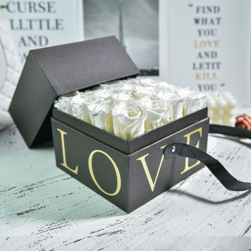 Large Rose Flower Box-Flower Teddy Bear