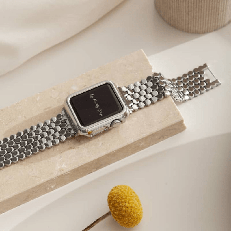 Honeycomb Stainless Steel Band-Flower Teddy Bear