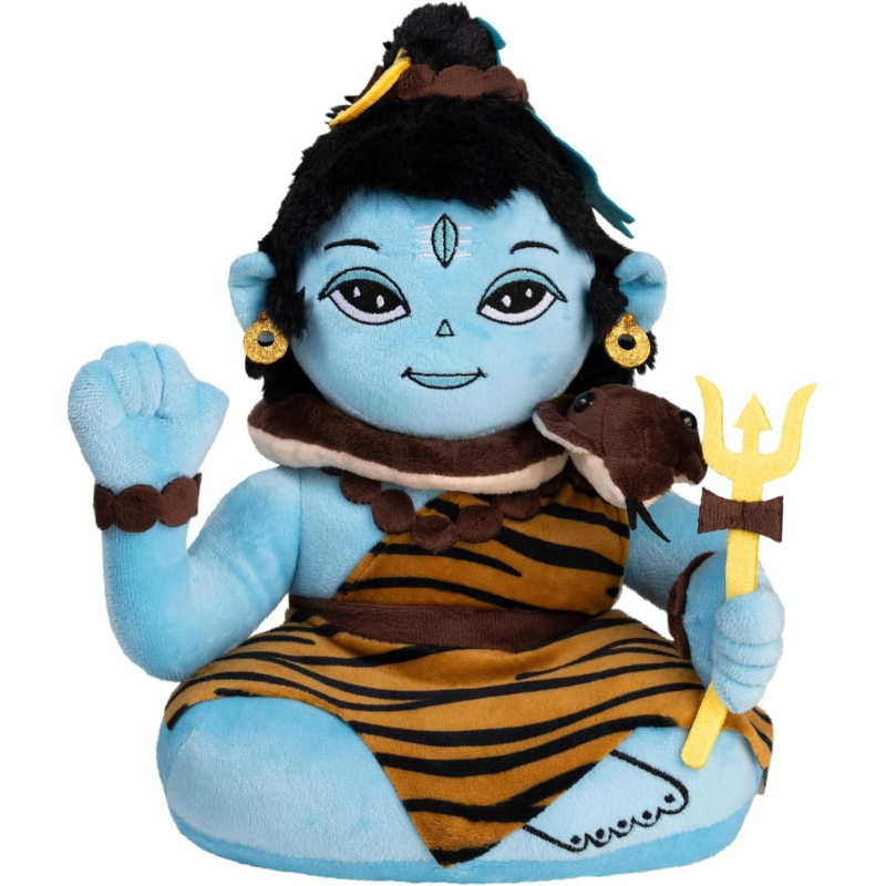 Soft And Musical Mantra Chanting Shiva Plush Toy-Flower Teddy Bear