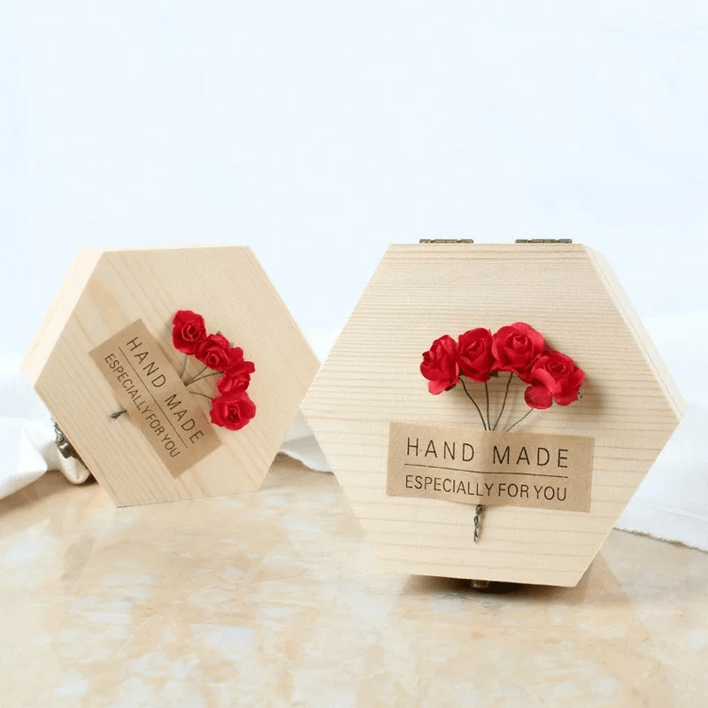 Wood Eternal Rose Box – A Timeless Symbol of Love and Elegance-Flower Teddy Bear