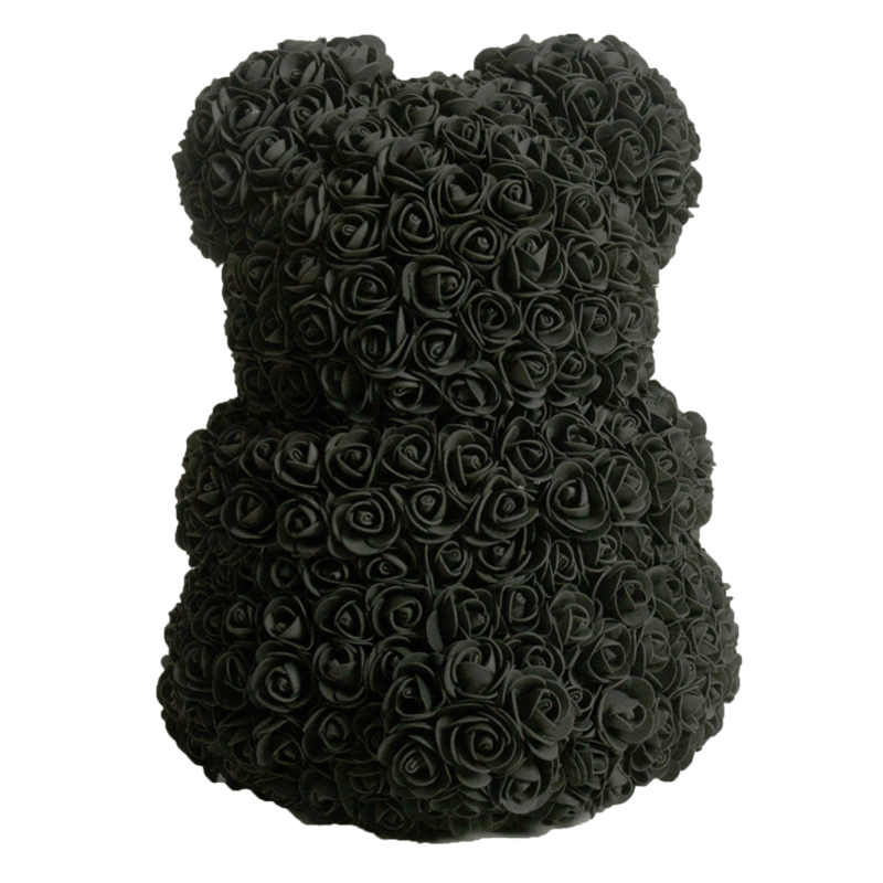 DIY Black Rose Bear – Create Your Own Thoughtful Gift-Flower Teddy Bear