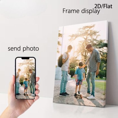 2D Flat, One Wooden Framed Poster