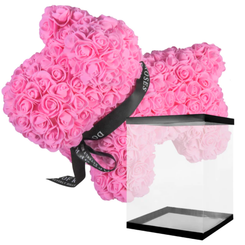 Rose Puppy With Box-Flower Teddy Bear