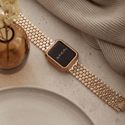 Honeycomb Stainless Steel Band-Flower Teddy Bear