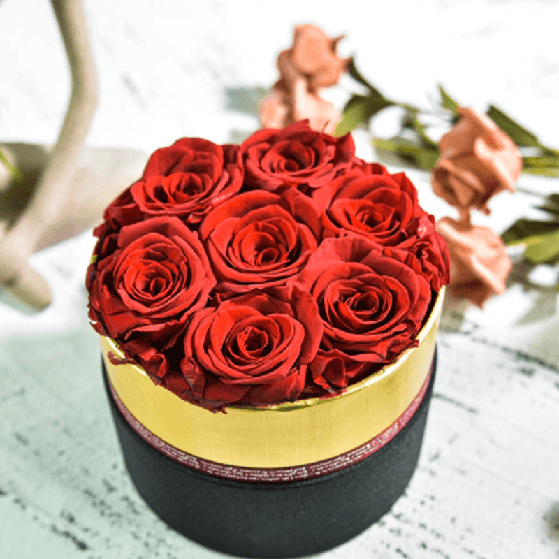 Mini Rose Flower Box-Flower Teddy Bear