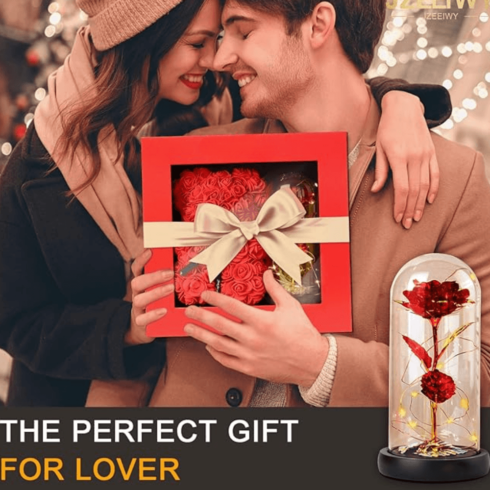 Faux Rose Teddy Bear - Timeless Gift For Every Occasion-Flower Teddy Bear