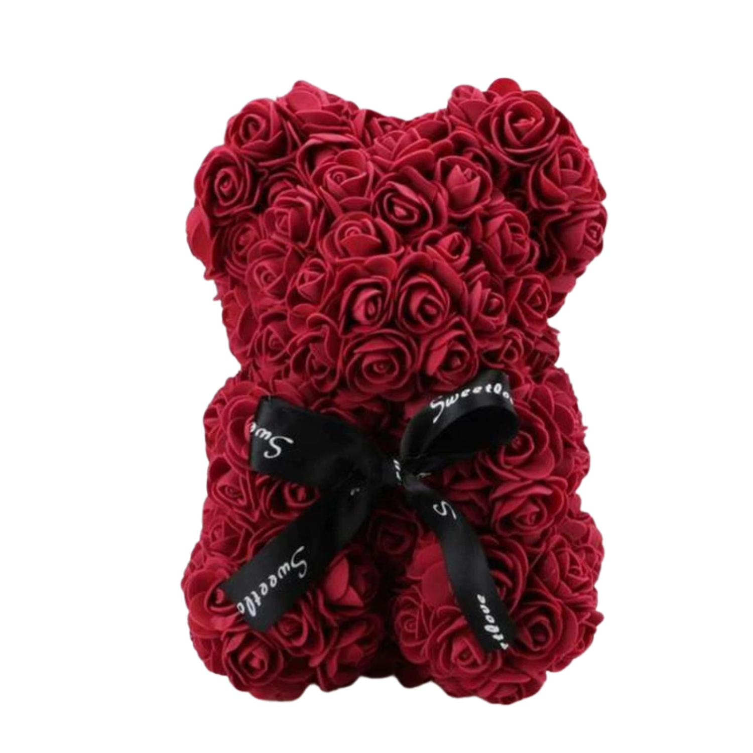 Rose Teddy Bear With Flowers For Valentines-Flower Teddy Bear