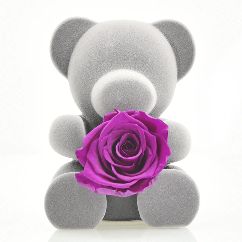 Mini Teddy Bear With Rose-Flower Teddy Bear