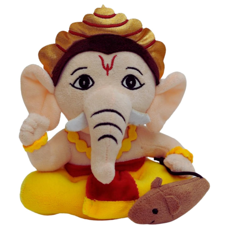 Mantra Chanting Musical Ganesha Toy-Flower Teddy Bear