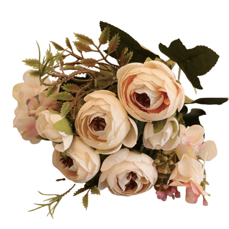 Artificial Rose Bouquet – Elegant Floral Decor for Any Space-Flower Teddy Bear