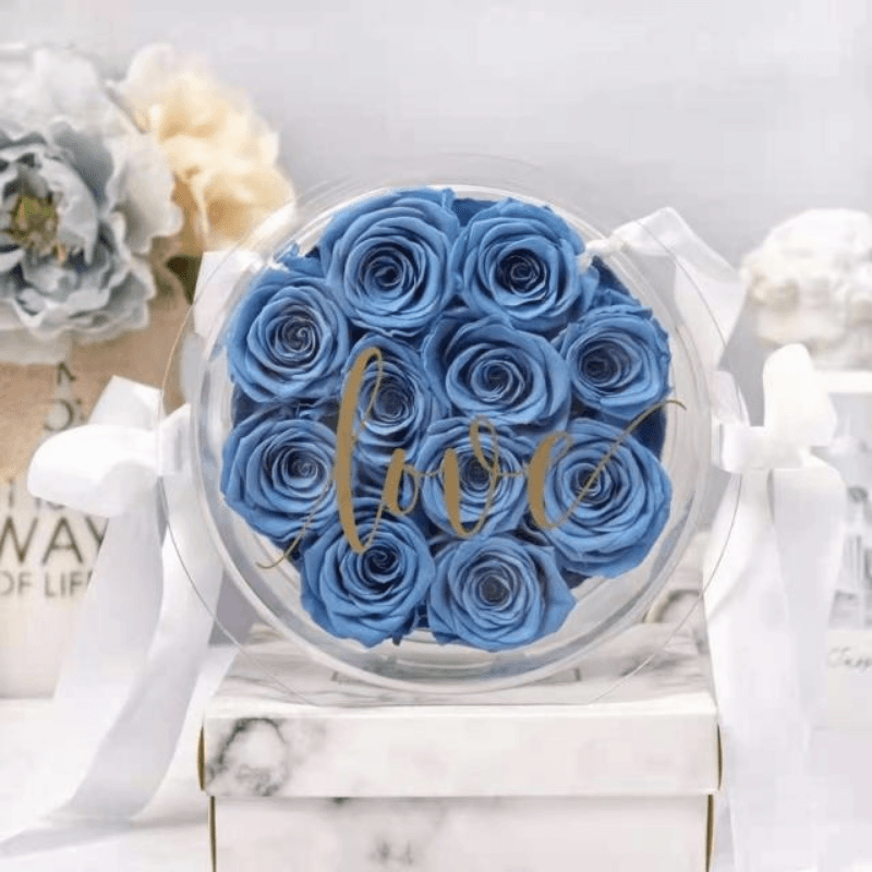 Forever Rose Box - Elegant Preserved Roses for Any Occasion-Flower Teddy Bear