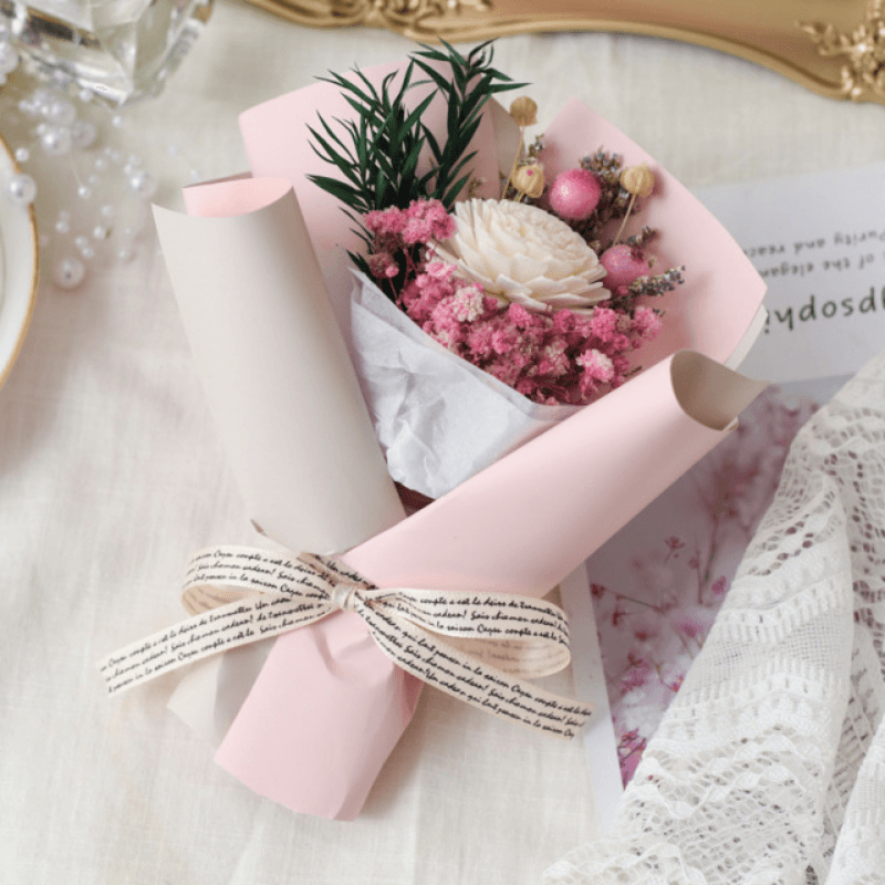 Dried Flower Bouquet – Elegant And Timeless Floral Gift-Flower Teddy Bear